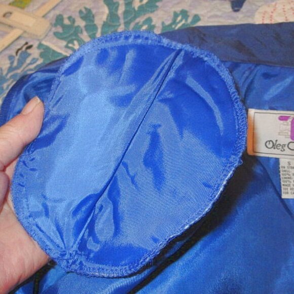 Vtg Oleg Cassini Silk Bomber Jacket Size S Psychedelic Disco Art To Wear 80s - Picture 11 of 13